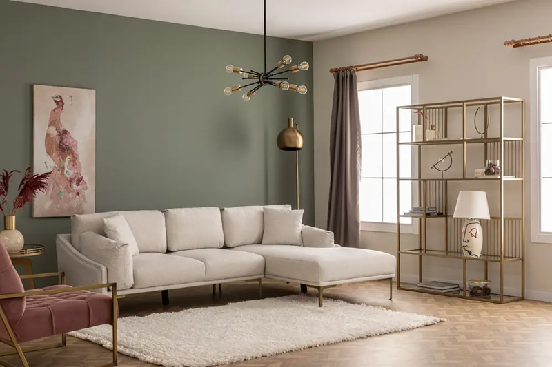 كنب زاوية فاخر بيج - Luxury Beige Corner Sofa
