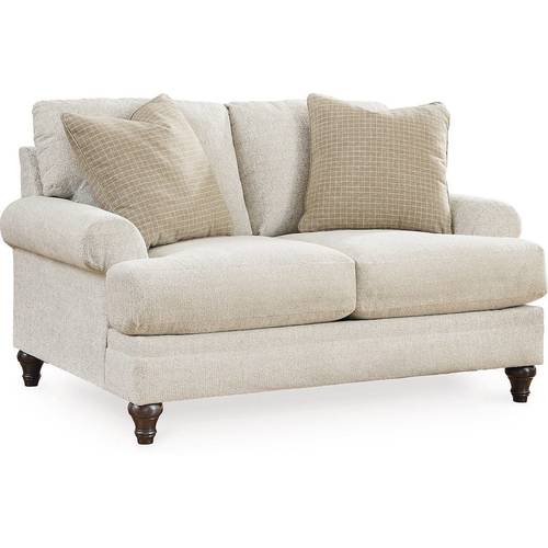 Two-Seater Faux Wood Sofa - Beige - أريكة بمقعدين خشب صناعي - بيج
