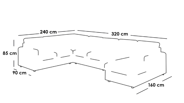Circular Linen and Suede Sofa - Black - كنبة دائرية كتان و سويدي - أسود
