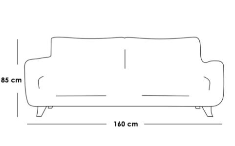 كنبة مقعدين خشب سويدي - أخضر - Two-Seater Sofa Swedish Wood - Green