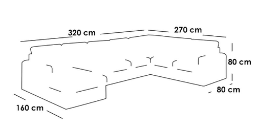 Swedish Wood and Linen Round Sofa - كنبة دائرية خشب سويدي و كتان - رمادي
