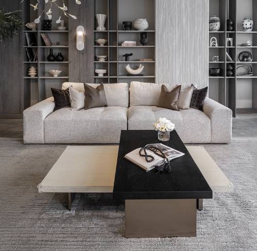 Harrison Beige Chenille Modern Sofa - أريكة هاريسون شانيل بيج عصرية
