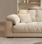 Luxurious Beige Modern Comfortable Sofa - كنبه فاخر بلون بيج بتصميم عصري مريح
