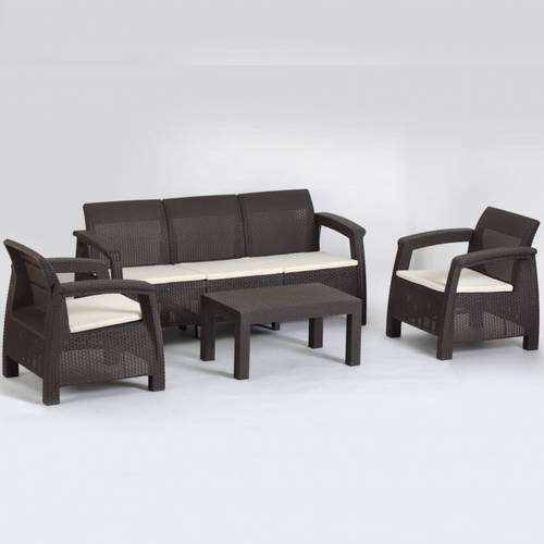 Classic outdoor seating set - black