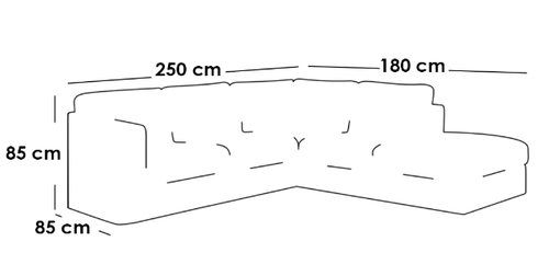 كنبة زاوية حرف - L- أزرق - L-Shaped Blue Corner Sofa
