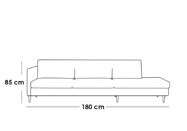 كنبة زاوية حرف L - بيج - L-Shape Corner Sofa - Beige