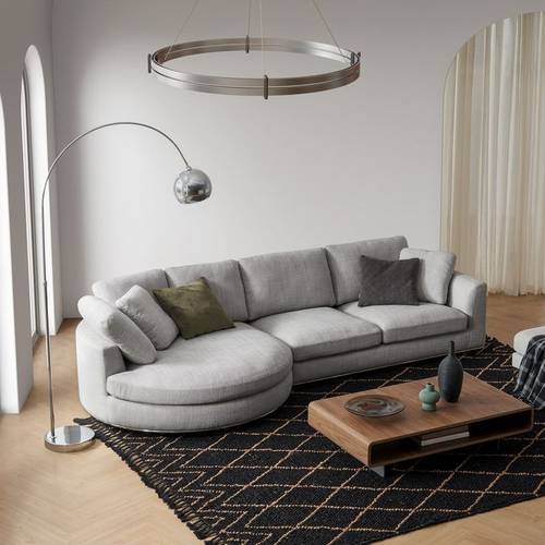Modern Circular Sectional Sofa - كنب ركني عصري دائرية
