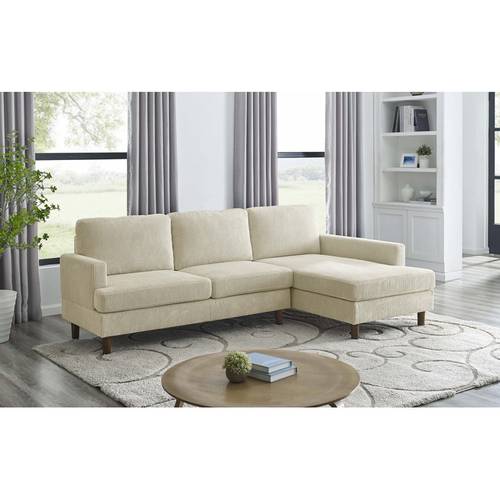   كنبة زاوية فاخره - بيج - قماش مخمل 🛋️