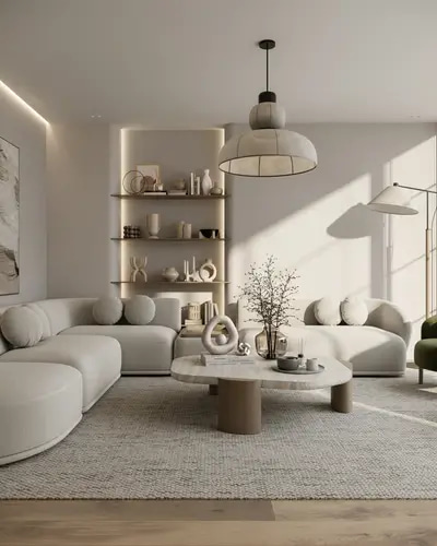فيورا - ركنة كيرفي هادئة - Fiora - Serene Curve Sectional Sofa