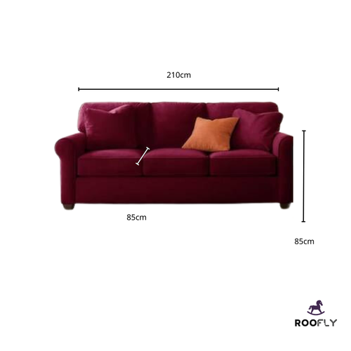 Stylish Velvet Sofa with a Modern Design - كنبة مخملية أنيقة بتصميم عصري
