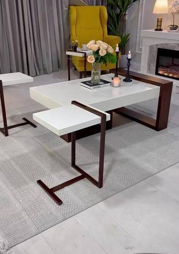 Side Tables Hospitality Table - طاولة ضيافة مع طاولات جانبية