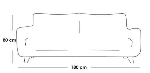 كنبة مقعدين خشب سويدي- أخضر - Swedish Wood Two-Seat Sofa - Green