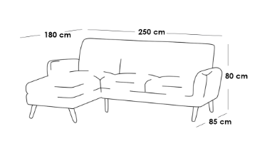 كنبة زاوية سويدي و مخمل - ازرق - Swedish velvet corner sofa - blue