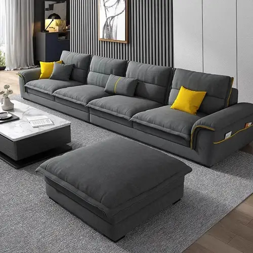كنب رمادي أنيق - Elegant Gray Sofa
