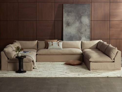 Modern U-Shape Sectional Sofa - كنب ركني عصري على شكل U
