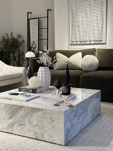 طاولة تقديم بديل الرخام - Marble Alternative Serving Table