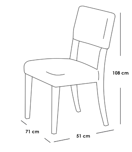 Wooden and Linen Side Chair - Beige - كرسي جانبي خشب و كتان - بيج
