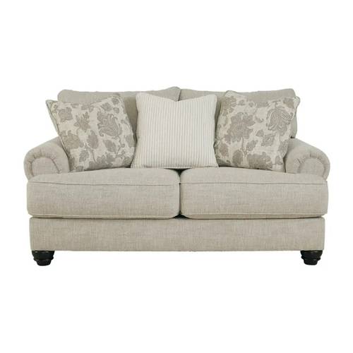Two Seater Faux Wood Sofa - Beige - أريكة بمقعدين خشب صناعي - بيج
