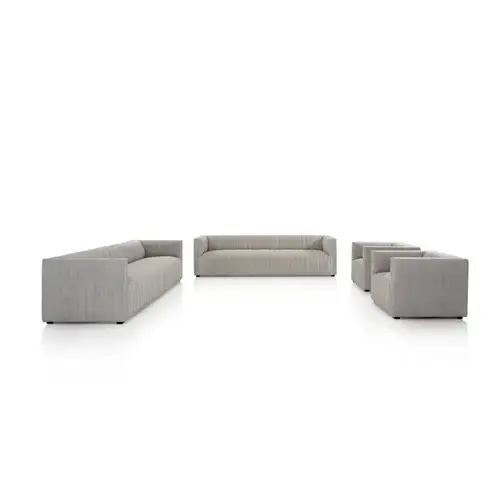 Modern Gray 4-Piece Sofa Set - Contemporary Luxury Seating طقم كنب مودرن رمادي 4 قطع - جلسة معاصرة فاخرة