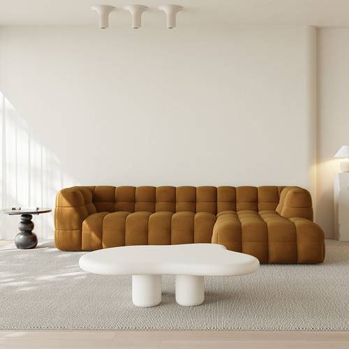 L-Shape Velvet Corner Sofa - كنب ركني مخملي على شكل حرف L