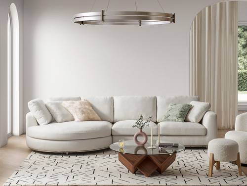 Modern Circular Sectional Sofa - كنب ركني عصري دائرية
