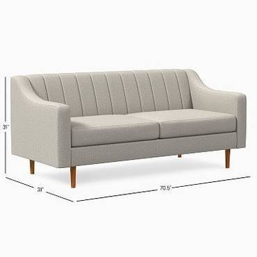 كنبة مقعدين  رمادي - Two Seater Sofa  Grey