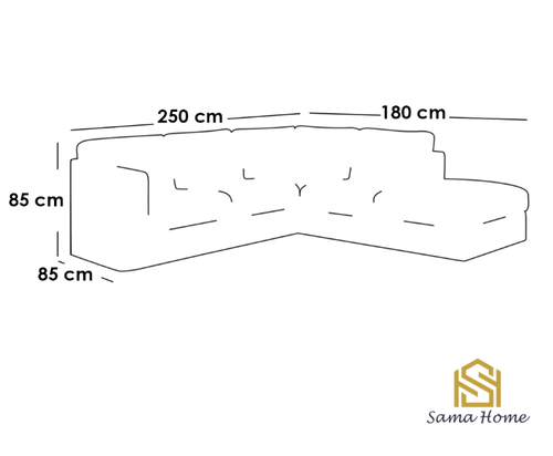 Luxury Beige Velvet Corner Sofa - كنبة زاوية بيج مخملية فاخرة - أثاث منزلي أنيق
