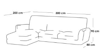كنبة زاوية حرف L - رمادي, L-Shape Corner Sofa - Grey