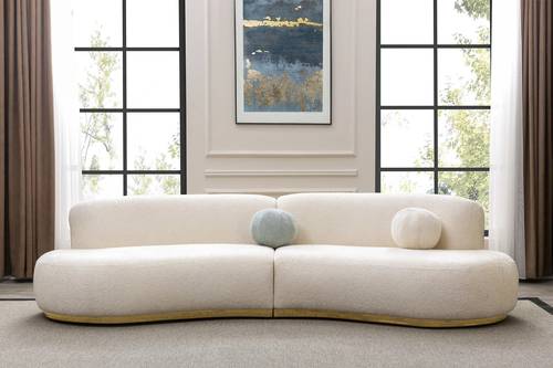 Modern Off White Corner Sectional Sofa Set - طقم كنب ركني زاوية عصري اوف وايت
