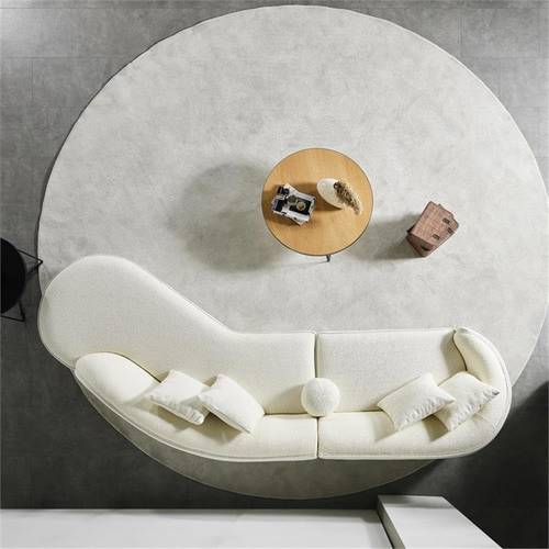 كنب ركني زاوية دائري على شكل حرف L - L-Shaped Circular Sectional Sofa
