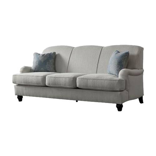 كنبة ثلاث مقاعد بوليستر - بيج و أزرق فاتح - Polyester Three-Seater Sofa - Beige and Light Blue

