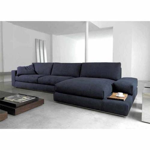 L-Shape Corner Sofa - Blue - كنبة زاوية حرف L - أزرق
