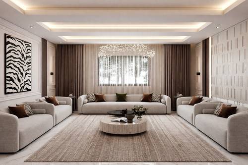 Arista Modern Beige Sofa Set - أريستا طقم كنب مودرن بيج