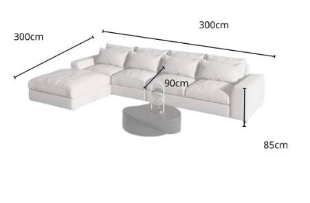 Beige Velvet Sofa with Swedish Wood - كنبة مخمل بيج مع خشب سويدي
