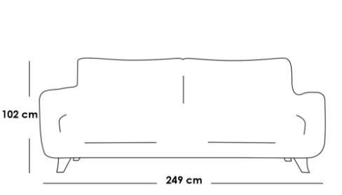 Three Seater Faux Wood Sofa - Beige - اريكة ثلاثة مقاعد خشب صناعي - بيج

