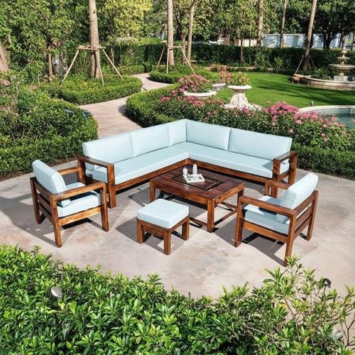 L Shape Outdoor Seating Set for Gardens 