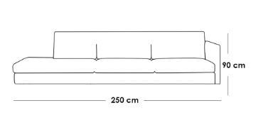 كنبة زاوية حرف L - رمادي, L-Shape Sectional Sofa - Grey
