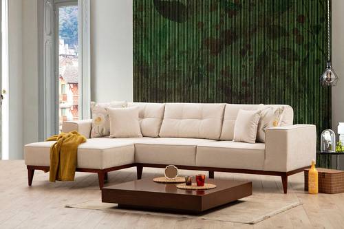 كنبة زاوية فاخرة مع وسائد - صوفا - كنبة زاويا - كنبة 🛋️ - Luxurious Corner Sofa with Cushions
