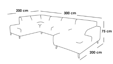 كنبة زاوية حرف L - بيج, Beige L-Shape Sectional Sofa
