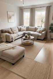 كنبة دائرية خشب سويدي و كتان - بيج - Circular Sofa Made of Swedish Wood and Linen - Beige
