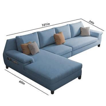 كنبه حرف L حديثه بالوان مختلفة - Modern L-shaped Sofa in Various Colors