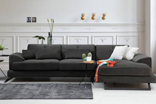 🛋️ كنبة زاوية فاخرة رمادية - ديكور منزلك المثالي 🛋️