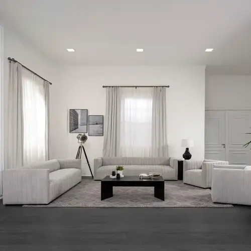 Modern Gray 4-Piece Sofa Set - Contemporary Luxury Seating طقم كنب مودرن رمادي 4 قطع - جلسة معاصرة فاخرة