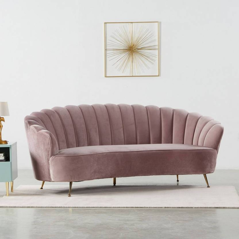 Rebel Velvet 3-Seater Sofa - كنبة ريبيل مخملية ثلاثية المقاعد
