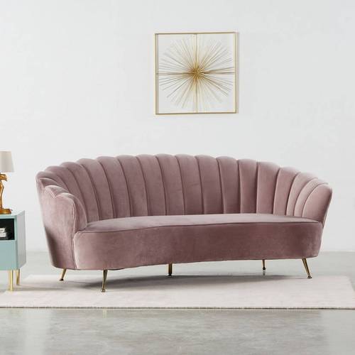 Rebel Velvet 3-Seater Sofa - كنبة ريبيل مخملية ثلاثية المقاعد
