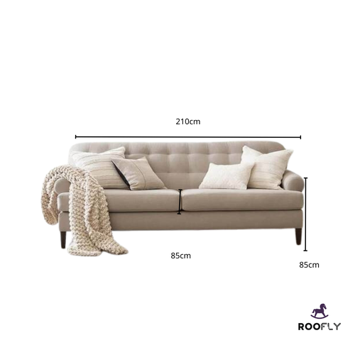 كنبة بيج فاخرة من البوليستر 🛋️ - Luxurious Beige Polyester Sofa 🛋️
