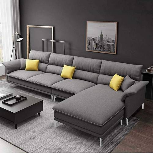 Corner Sofa - Swedish Wood - Grey - كنبة زاوية - خشب سويدي - رمادي
