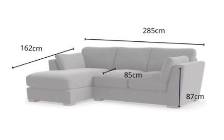 كنبة مخمل رمادي بخشب سويدي - Gray Velvet Sofa with Swedish Wood