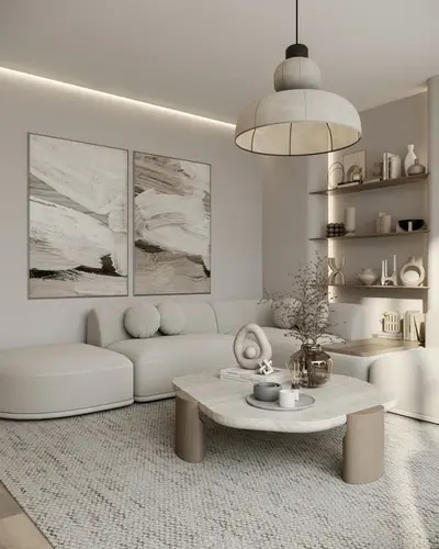 فيورا - ركنة كيرفي هادئة - Fiora - Serene Curve Sectional Sofa