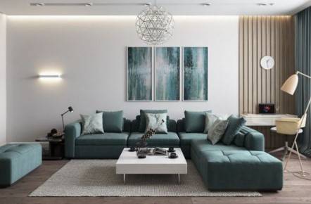Luxurious Swedish Wood Corner Sofa